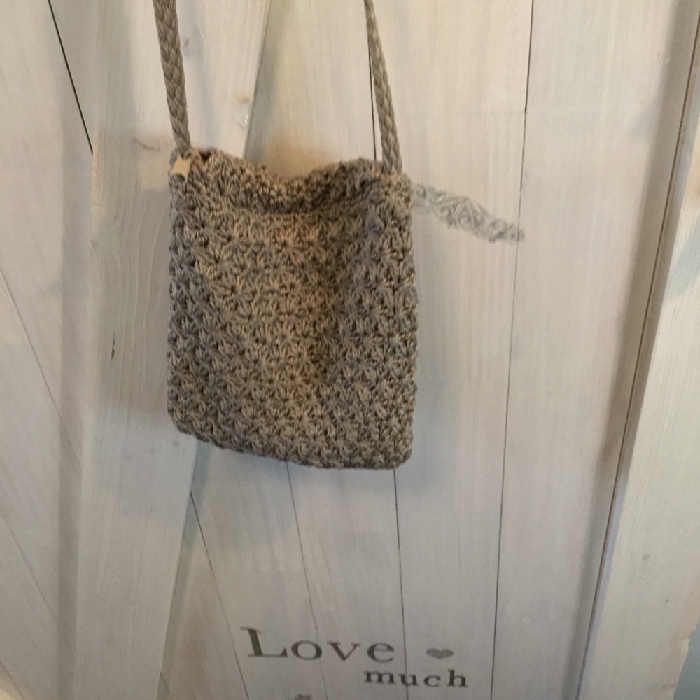 Beautiful Crocheted Small Hobo Handbag - Picture 2 of 6